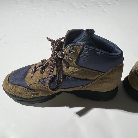 Vintage Hi-Tec Pecos Brown Blue Size 7 Lace Up Leather Hiking Shoes Boots main image 12